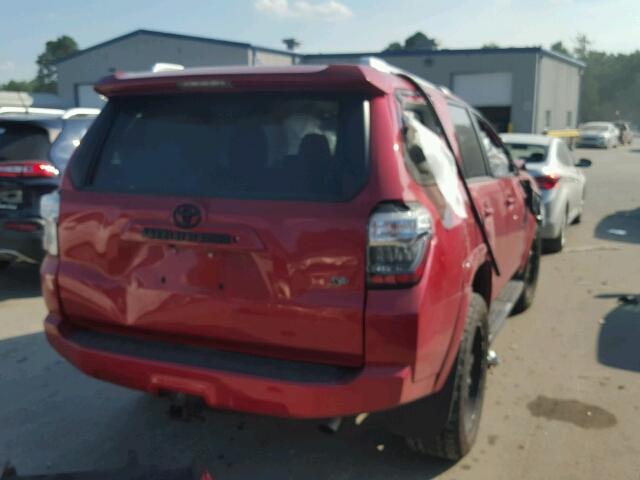 JTEZU5JR1G5138127 - 2016 TOYOTA 4RUNNER SR RED photo 4