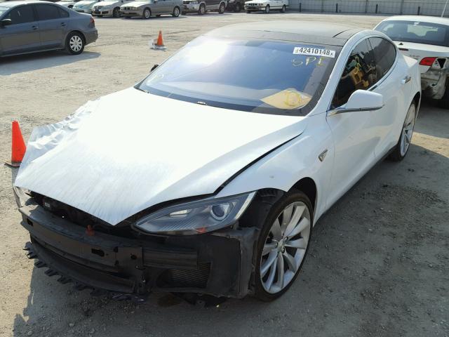 5YJSA1DP1DFP15458 - 2013 TESLA MODEL S Weiß Foto 2