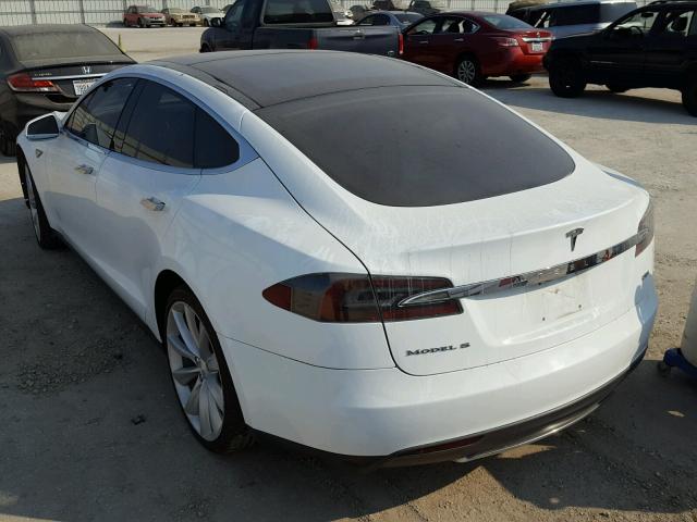 5YJSA1DP1DFP15458 - 2013 TESLA MODEL S Weiß Foto 3