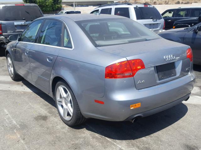 WAUAF78E37A040800 - 2007 AUDI A4 2 SILVER photo 3