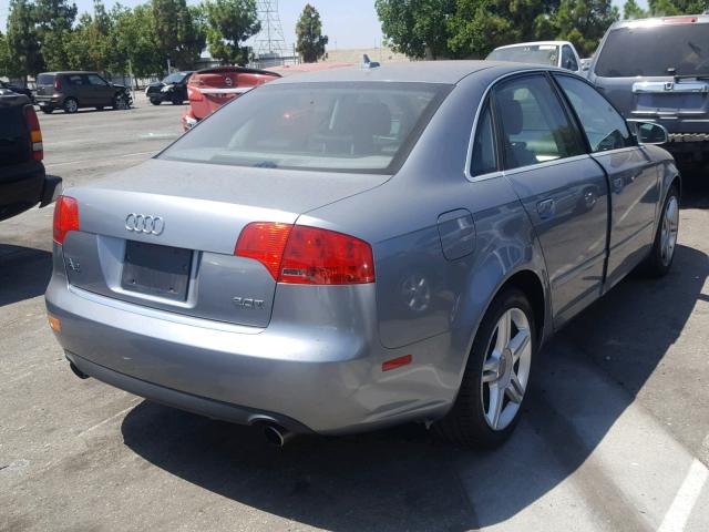 WAUAF78E37A040800 - 2007 AUDI A4 2 SILVER photo 4