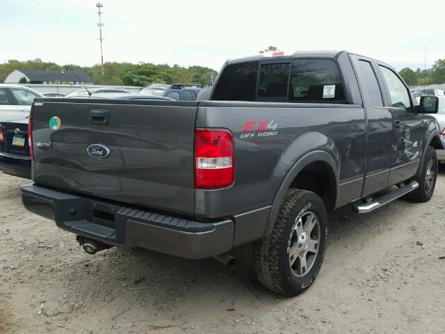 1FTPX14505FA80118 - 2005 FORD F150 GRAY photo 4