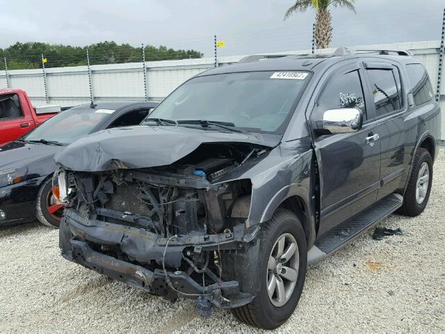 5N1AA0ND7CN610798 - 2012 NISSAN ARMADA SV GRAY photo 2