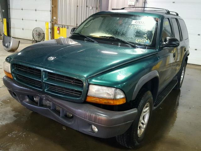 1D4HS38NX3F530429 - 2003 DODGE DURANGO SP GREEN photo 2