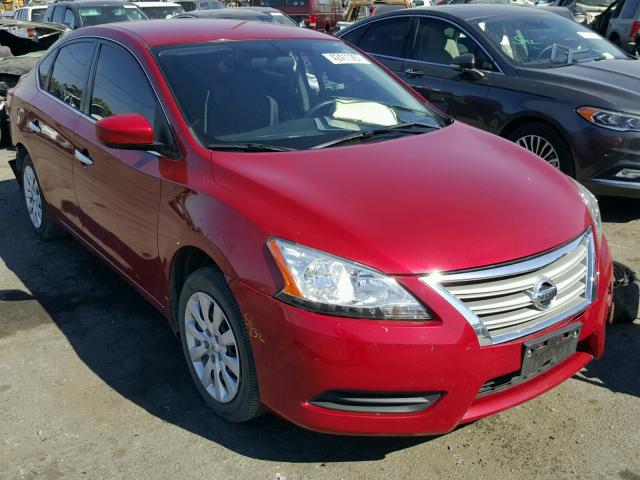 3N1AB7AP3EY331688 - 2014 NISSAN SENTRA S RED photo 1