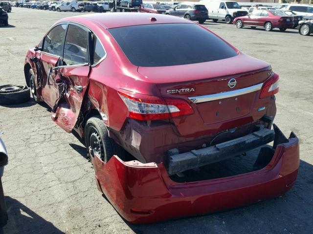 3N1AB7AP3EY331688 - 2014 NISSAN SENTRA S RED photo 3