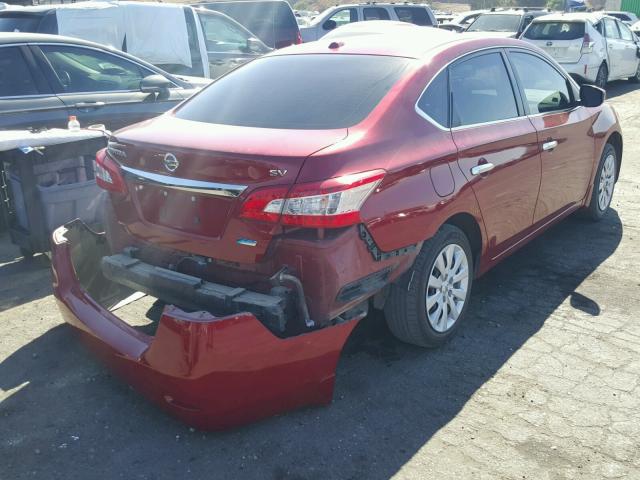 3N1AB7AP3EY331688 - 2014 NISSAN SENTRA S RED photo 4