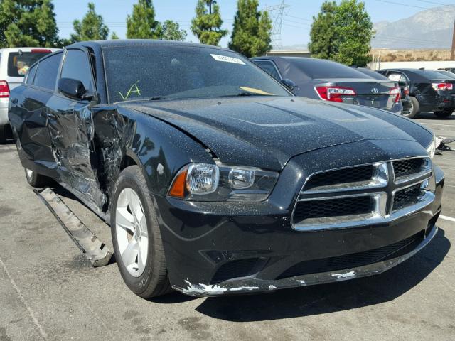 2C3CDXBG0DH640316 - 2013 DODGE CHARGER SE BLACK photo 1