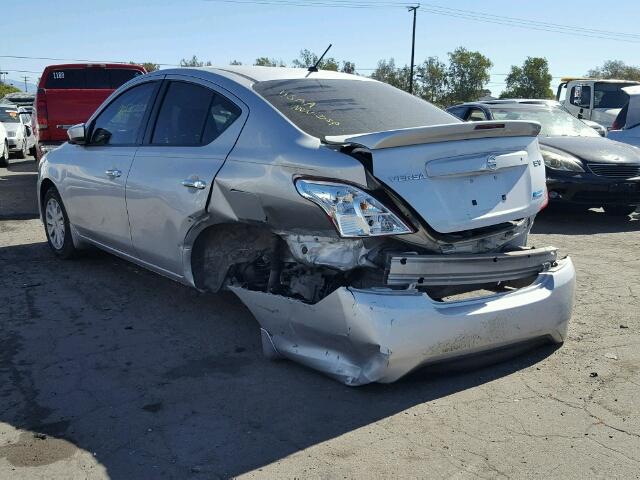 3N1CN7AP2FL818153 - 2015 NISSAN VERSA S SILVER photo 3