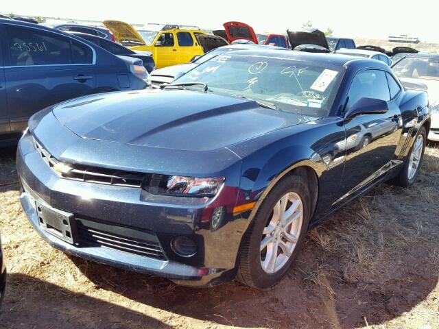 2G1FA1E30F9282132 - 2015 CHEVROLET CAMARO BLUE photo 2