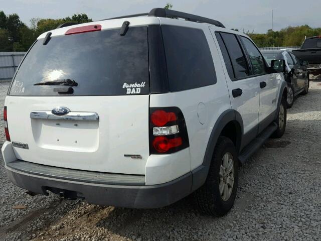 1FMEU73E96UA73021 - 2006 FORD EXPLORER X WHITE photo 4
