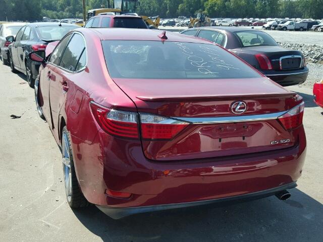 JTHBK1GG8D2049810 - 2013 LEXUS ES 350 RED photo 3