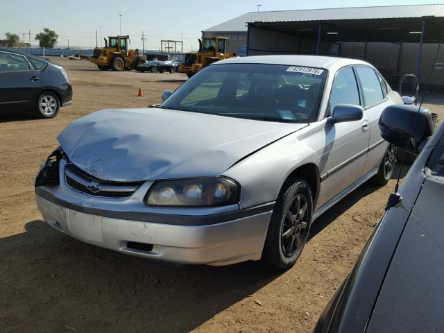 2G1WF55E819346520 - 2001 CHEVROLET IMPALA SILVER photo 2