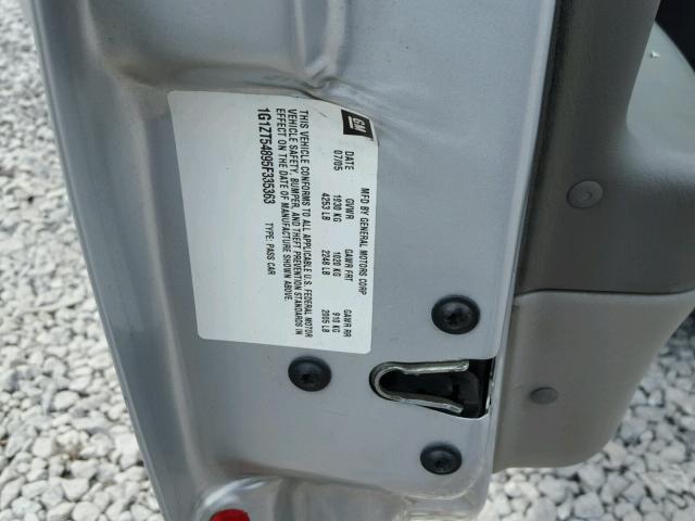 1G1ZT54895F335363 - 2005 CHEVROLET MALIBU LS SILVER photo 10