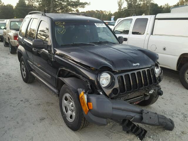 1J4GL48K86W229710 - 2006 JEEP LIBERTY SP BLACK photo 1