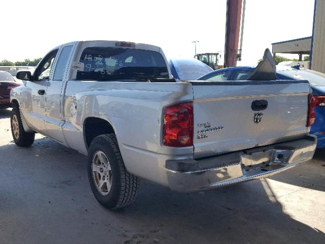 1D7HE42K96S676167 - 2006 DODGE DAKOTA SLT SILVER photo 3