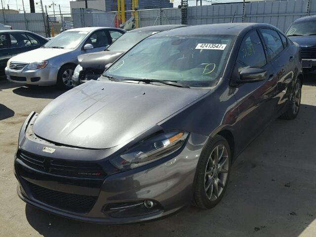 1C3CDFBB3FD165291 - 2015 DODGE DART SXT GRAY photo 2