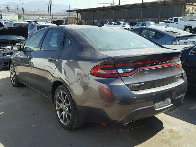 1C3CDFBB3FD165291 - 2015 DODGE DART SXT GRAY photo 3