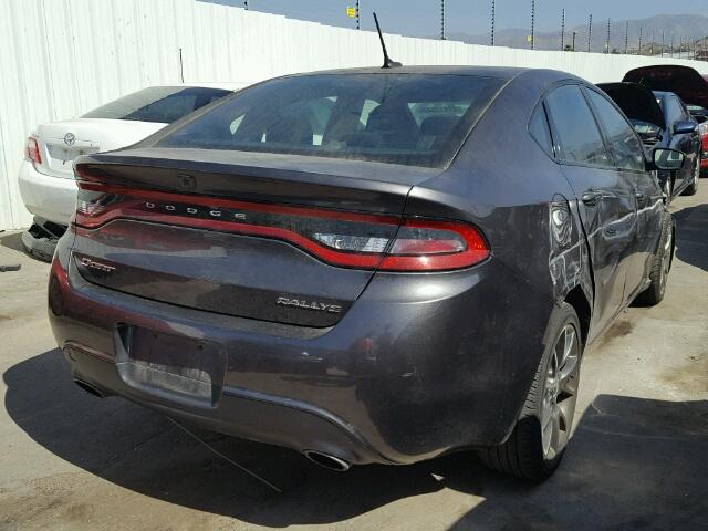 1C3CDFBB3FD165291 - 2015 DODGE DART SXT GRAY photo 4