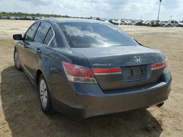 1HGCP2F30BA018082 - 2011 HONDA ACCORD LX GRAY photo 3