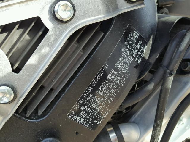 JS1GT78A7F2100602 - 2015 SUZUKI GSX-R1000 TWO TONE photo 10