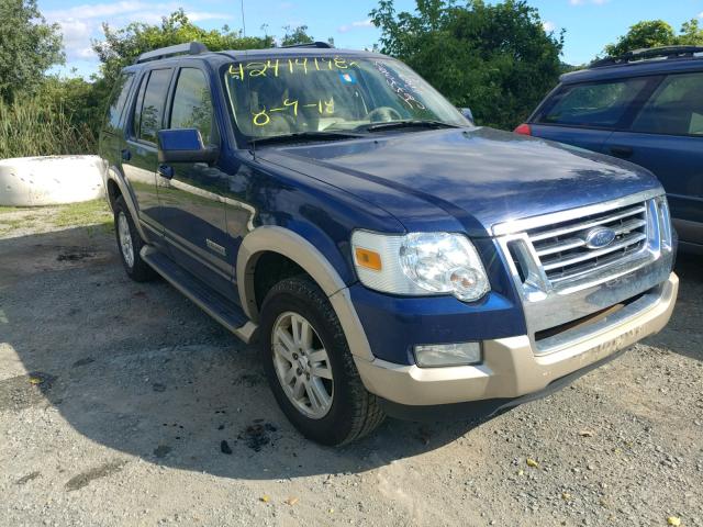 1FMEU74E67UB04287 - 2007 FORD EXPLORER E BLUE photo 1