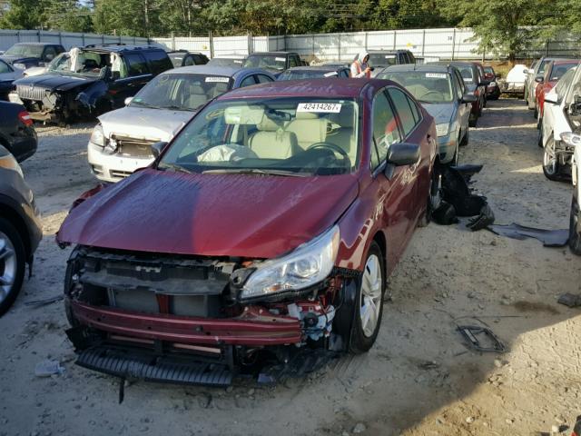 4S3BNAA6XG3023278 - 2016 SUBARU LEGACY 2.5 RED photo 2