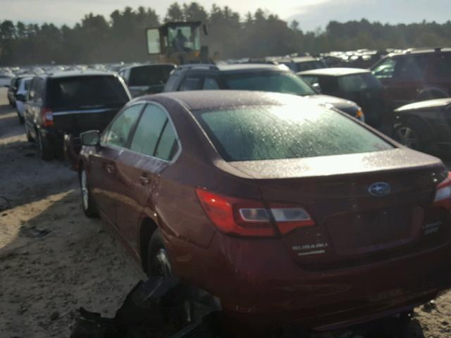 4S3BNAA6XG3023278 - 2016 SUBARU LEGACY 2.5 RED photo 3