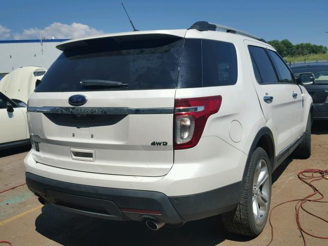 1FM5K8F89EGA23816 - 2014 FORD EXPLORER L WHITE photo 4