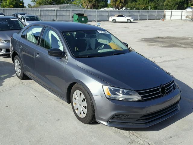 3VW2K7AJ9FM320438 - 2015 VOLKSWAGEN JETTA BASE Մոխրագույն լուսանկար 1