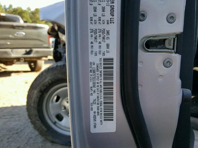 1C6RR7ST5ES136902 - 2014 RAM 1500 ST GRAY photo 10