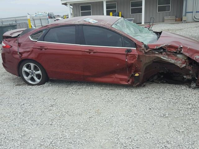 3FA6P0H70ER315482 - 2014 FORD FUSION SE ORANGE photo 9