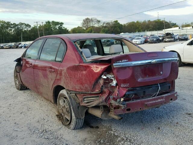 1G1ZT54835F292767 - 2005 CHEVROLET MALIBU LS MAROON photo 3