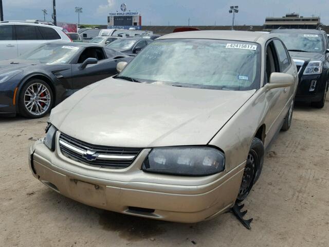 2G1WF52E449456604 - 2004 CHEVROLET IMPALA GOLD photo 2