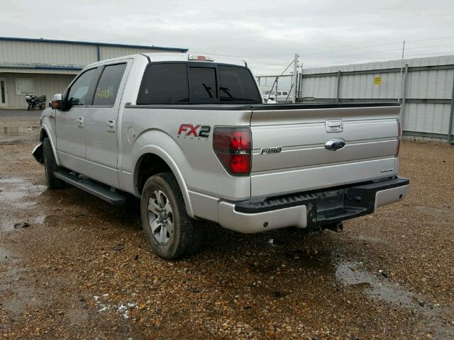 1FTFW1CF8CFA70734 - 2012 FORD F150 SUPER SILVER photo 3