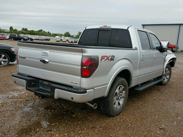 1FTFW1CF8CFA70734 - 2012 FORD F150 SUPER SILVER photo 4