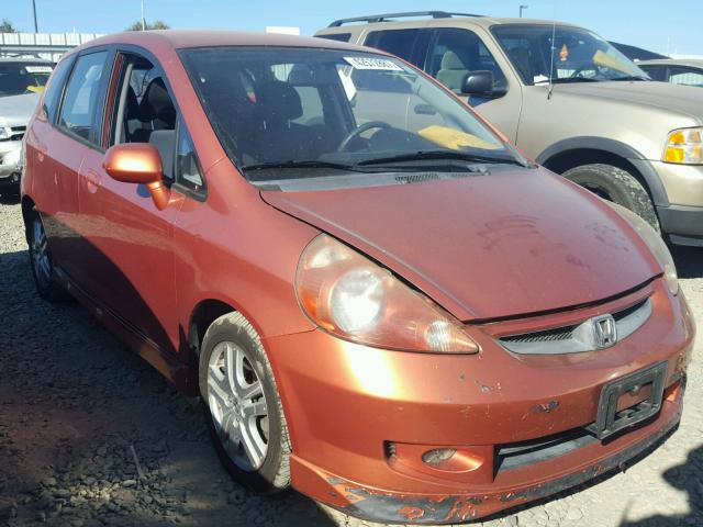 JHMGD38697S020886 - 2007 HONDA FIT S ORANGE photo 1