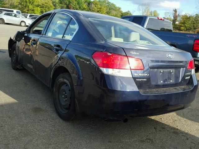 4S3BMBA67D3015448 - 2013 SUBARU LEGACY 2.5 BLUE photo 3