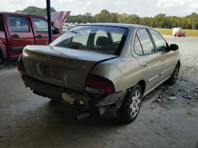 3N1CB51D71L464416 - 2001 NISSAN SENTRA XE BEIGE photo 4