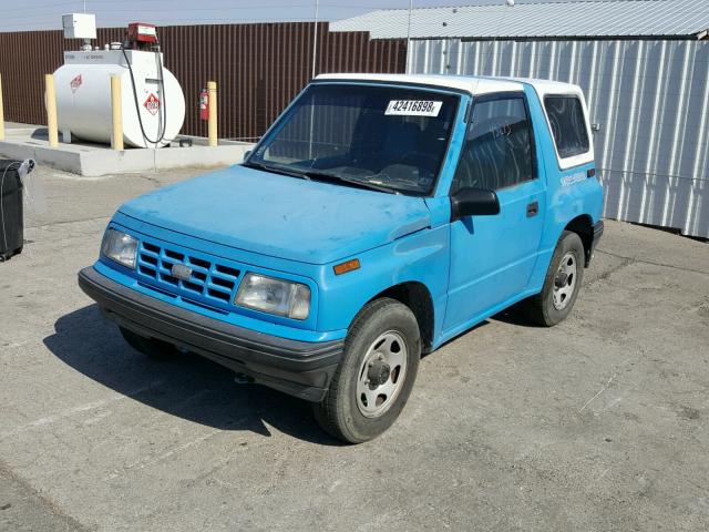 2CNBJ18U5N6907503 - 1992 GEO TRACKER BLUE photo 2