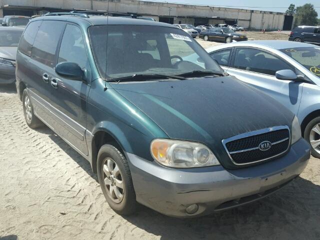 KNDUP131046592641 - 2004 KIA SEDONA EX GREEN photo 1