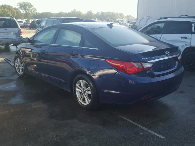 5NPEB4AC3CH429284 - 2012 HYUNDAI SONATA GLS BLUE photo 3