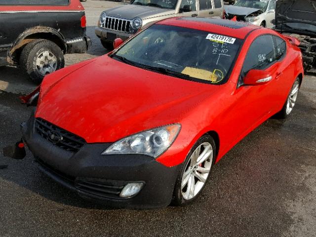 KMHHU6KH6AU021535 - 2010 HYUNDAI GENESIS CO RED photo 2