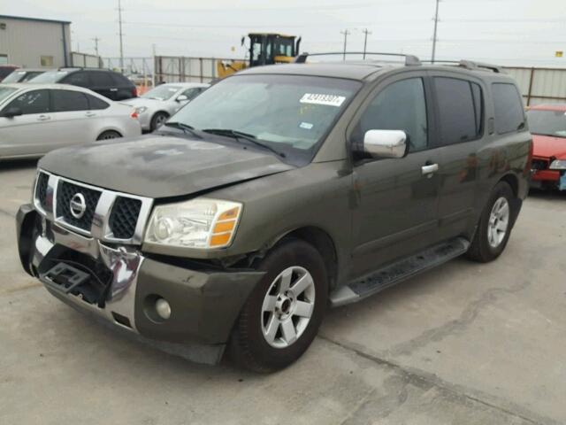 5N1AA08A74N743533 - 2004 NISSAN ARMADA SE GREEN photo 2