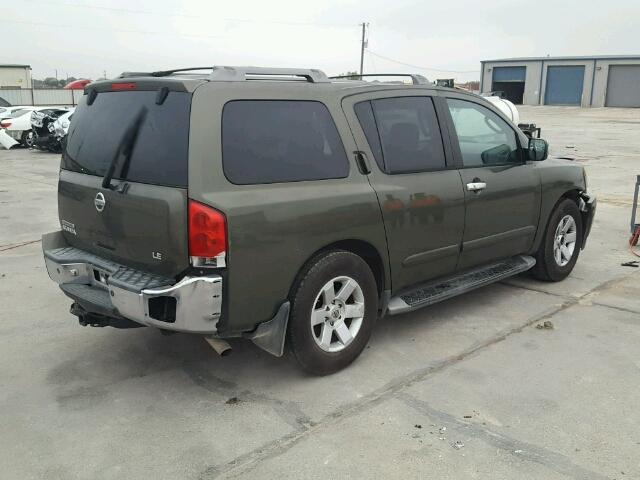 5N1AA08A74N743533 - 2004 NISSAN ARMADA SE GREEN photo 4