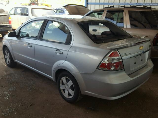 KL1TD56627B147355 - 2007 CHEVROLET AVEO BASE Күміс фото 3