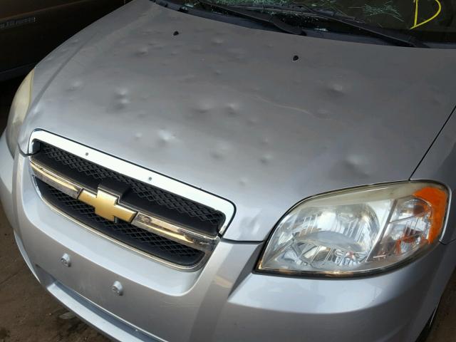 KL1TD56627B147355 - 2007 CHEVROLET AVEO BASE Күміс фото 9