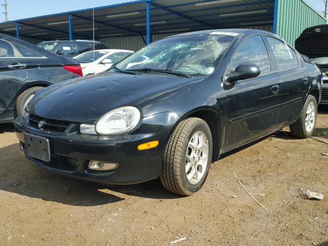 1B3ES56C12D606001 - 2002 DODGE NEON ES BLACK photo 2