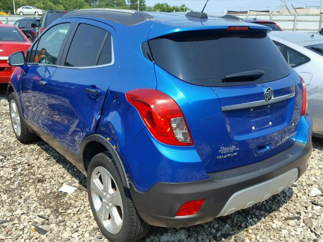 KL4CJGSB9FB076485 - 2015 BUICK ENCORE BLUE photo 3