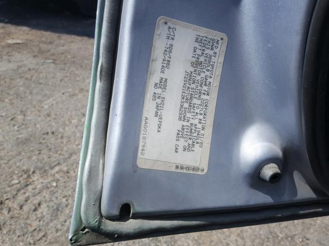 JT2SV21E2K3362938 - 1989 TOYOTA CAMRY DLX BLUE photo 10